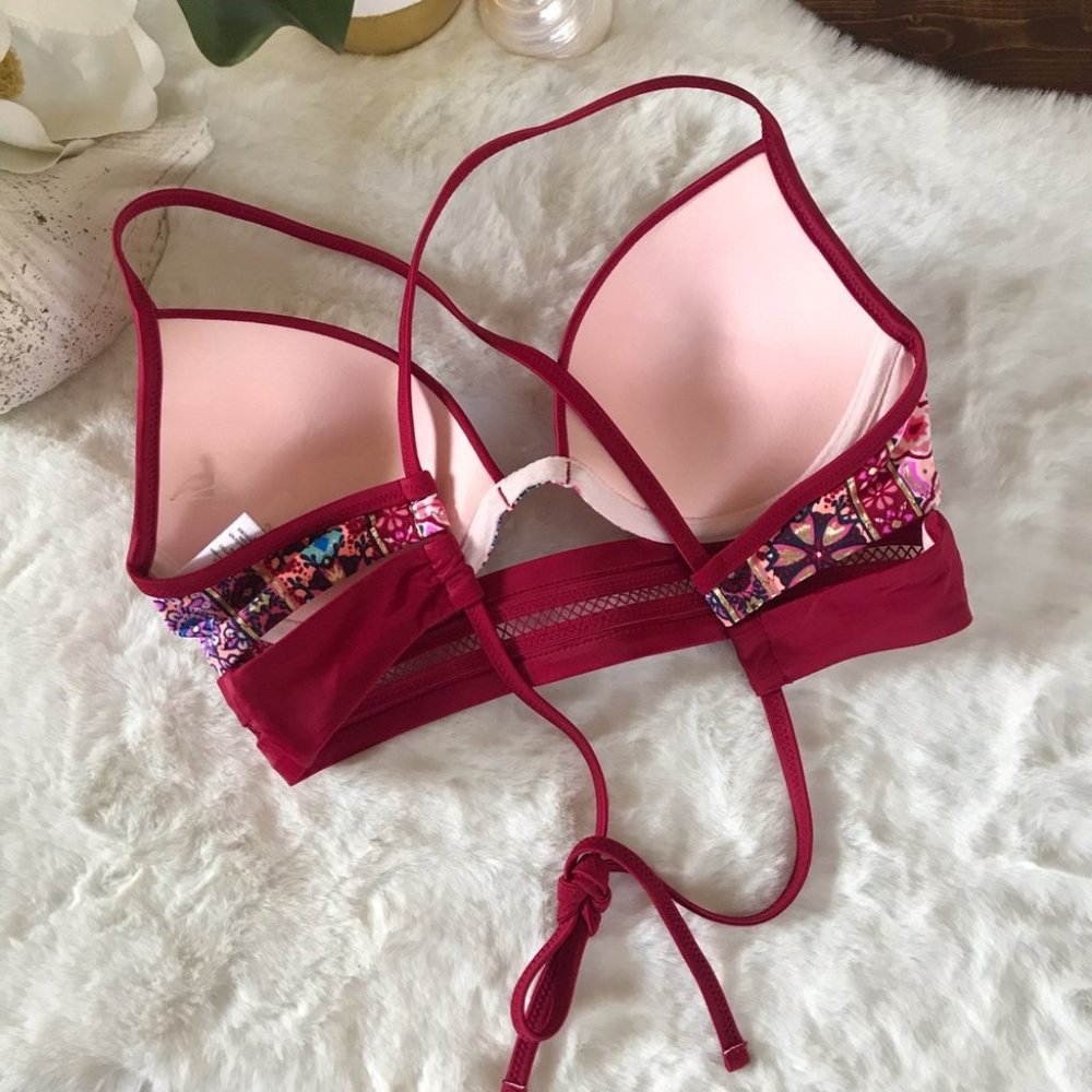 Shade & Shore Boho Banded Pushup Bikini Top - Picture 2 of 7